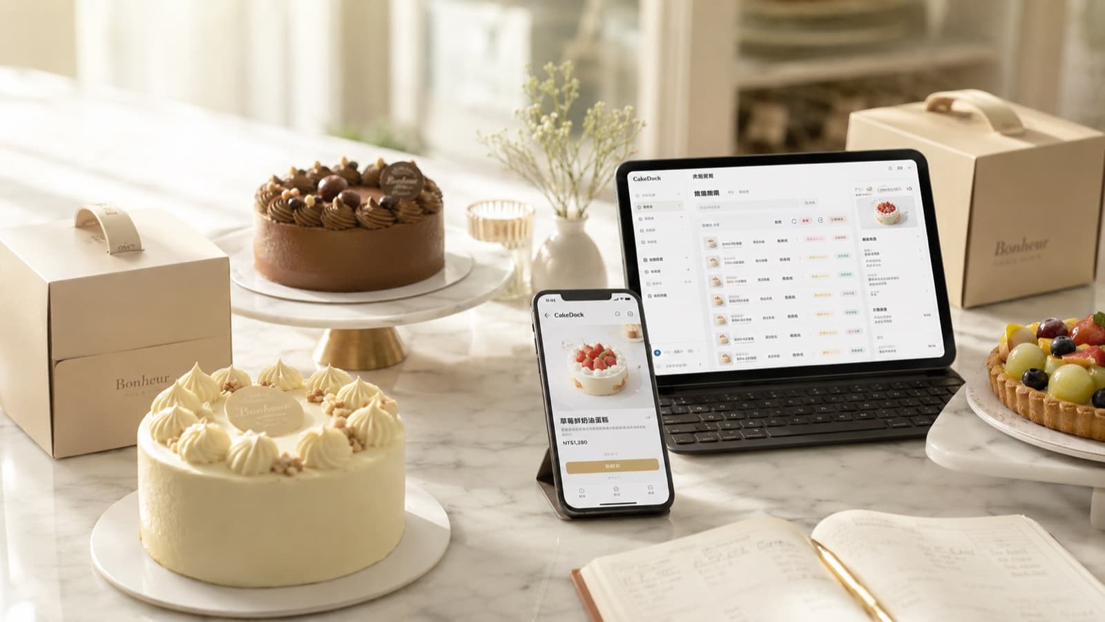 CakeDock 蛋糕店接單系統情境圖